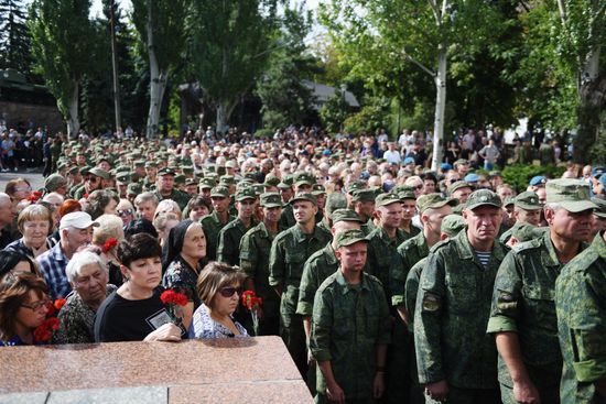 Bidding last respects to Donetsk People's Republic Head Alexander Zakharchenko