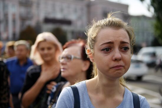 Bidding last respects to Donetsk People's Republic Head Alexander Zakharchenko