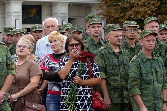 Bidding last respects to Donetsk People's Republic Head Alexander Zakharchenko