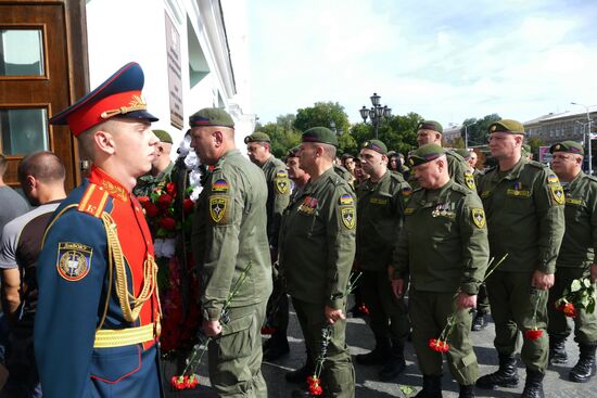 Bidding last respects to Donetsk People's Republic Head Alexander Zakharchenko