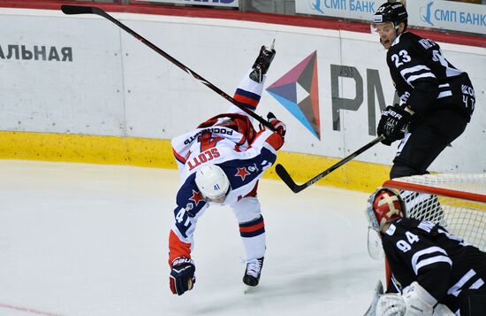 Ice hockey. Kontinental Hockey League. Traktor vs. CSKA