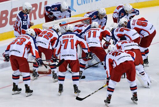 Ice hockey. Kontinental Hockey League. Traktor vs. CSKA