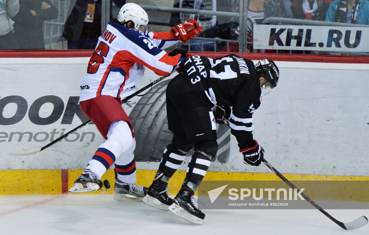 Ice hockey. Kontinental Hockey League. Traktor vs. CSKA