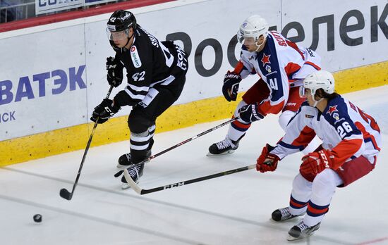 Ice hockey. Kontinental Hockey League. Traktor vs. CSKA