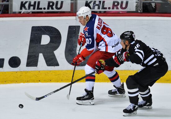 Ice hockey. Kontinental Hockey League. Traktor vs. CSKA