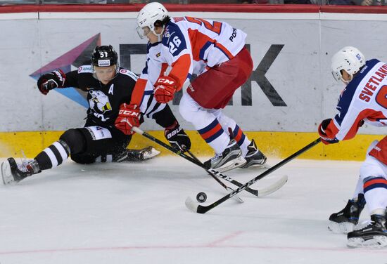 Ice hockey. Kontinental Hockey League. Traktor vs. CSKA