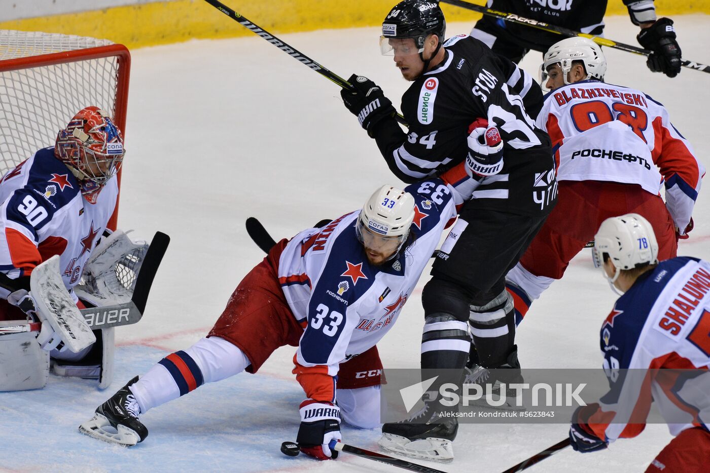 Ice hockey. Kontinental Hockey League. Traktor vs. CSKA