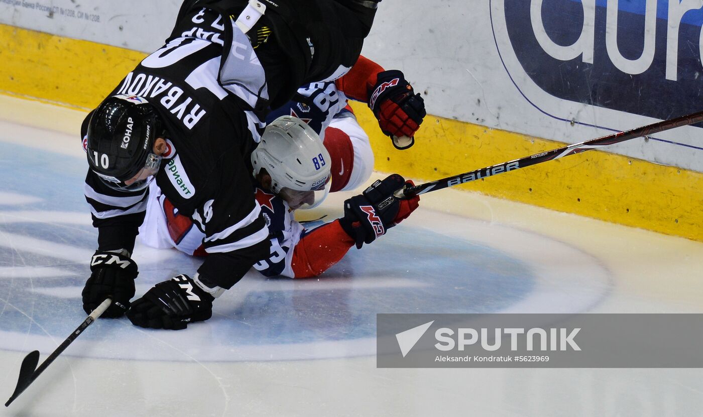 Ice hockey. Kontinental Hockey League. Traktor vs. CSKA