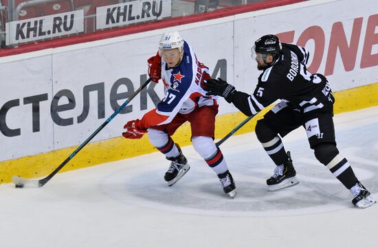 Ice hockey. Kontinental Hockey League. Traktor vs. CSKA