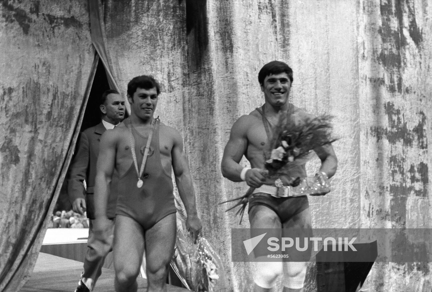 Soviet weightlifters David Rigert and Sergei Poltoratsky
