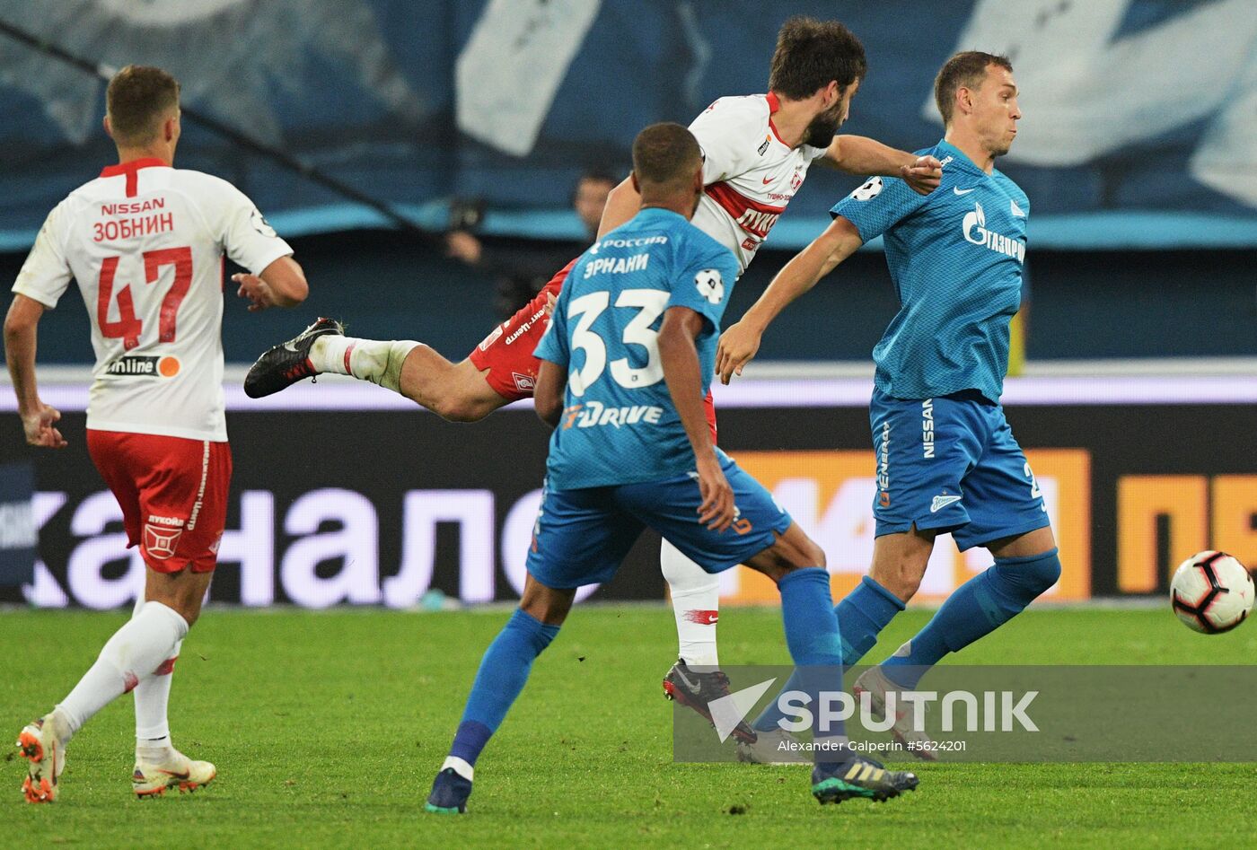 Football. Russian Football Premier League. Zenit vs. Spartak