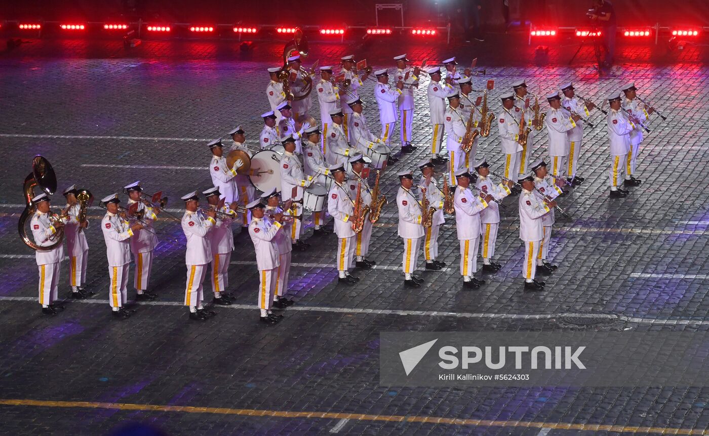 2018 Spasskaya Tower Military Music Festival closing ceremony