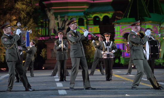 2018 Spasskaya Tower Military Music Festival closing ceremony