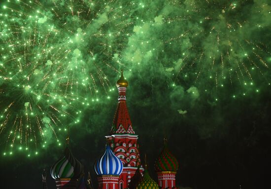 2018 Spasskaya Tower Military Music Festival closing ceremony