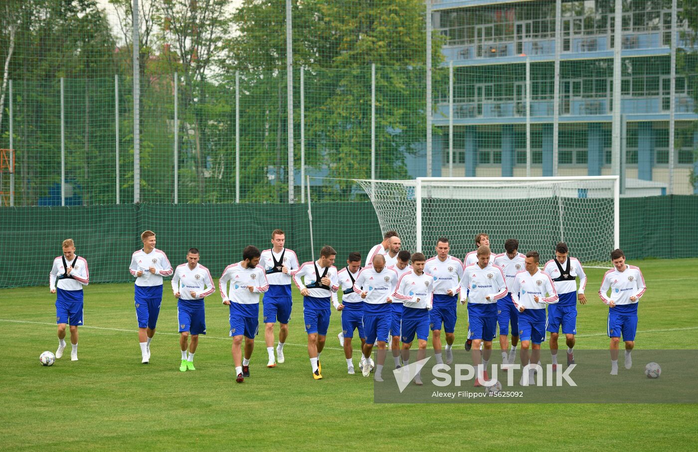 Russia Soccer Training Session