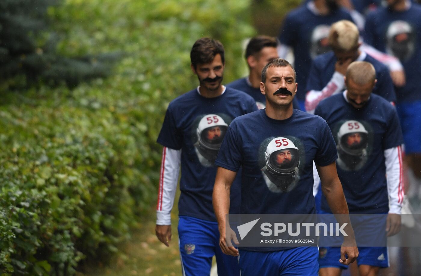 Russia Soccer Training Session