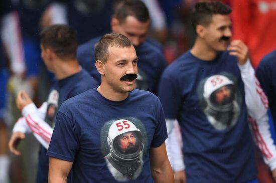 Russia Soccer Training Session