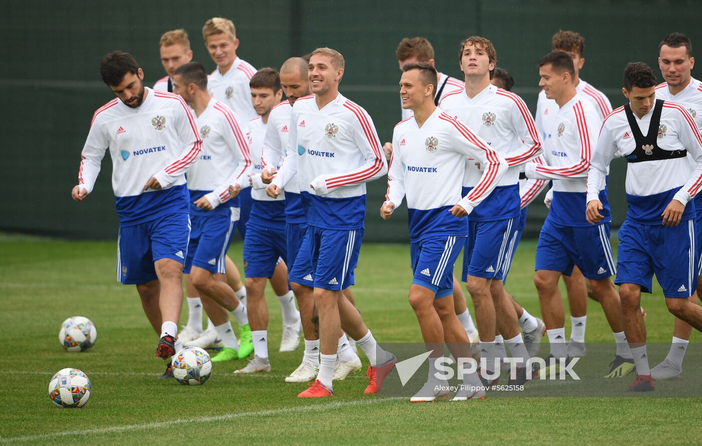 Russia Soccer Training Session