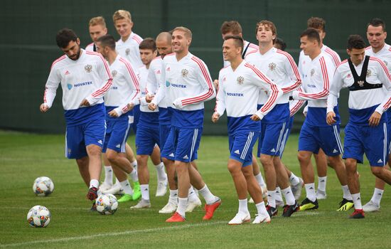 Russia Soccer Training Session