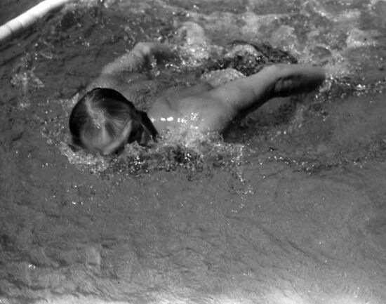 Soviet swimmer Grigory Kiselev