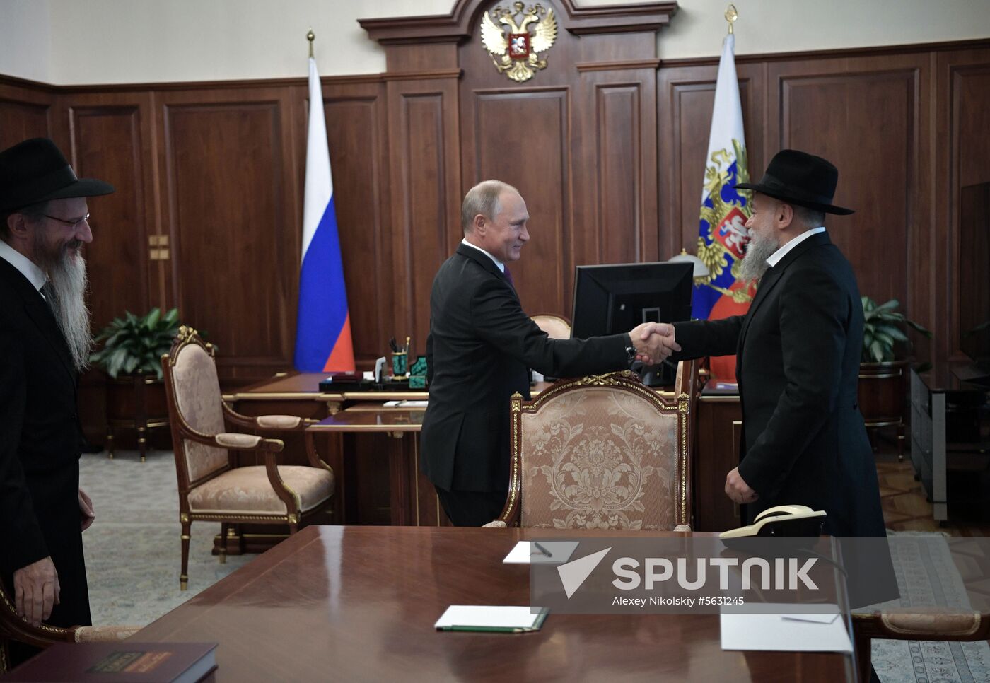 President Putin meets with Chief Rabbi of Russia Berel Lazar and President of the Federation of Jewish Communities Alexander Boroda