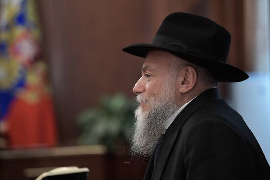 President Putin meets with Chief Rabbi of Russia Berel Lazar and President of the Federation of Jewish Communities Alexander Boroda