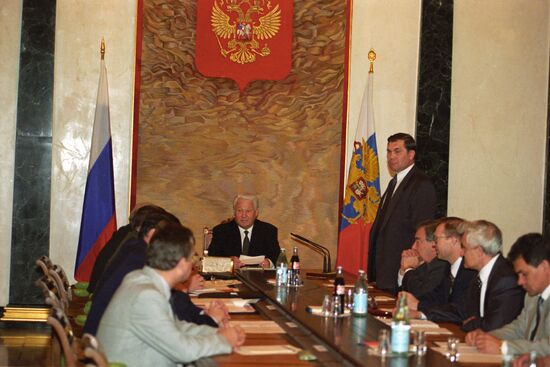 Russian President Boris Yeltsin