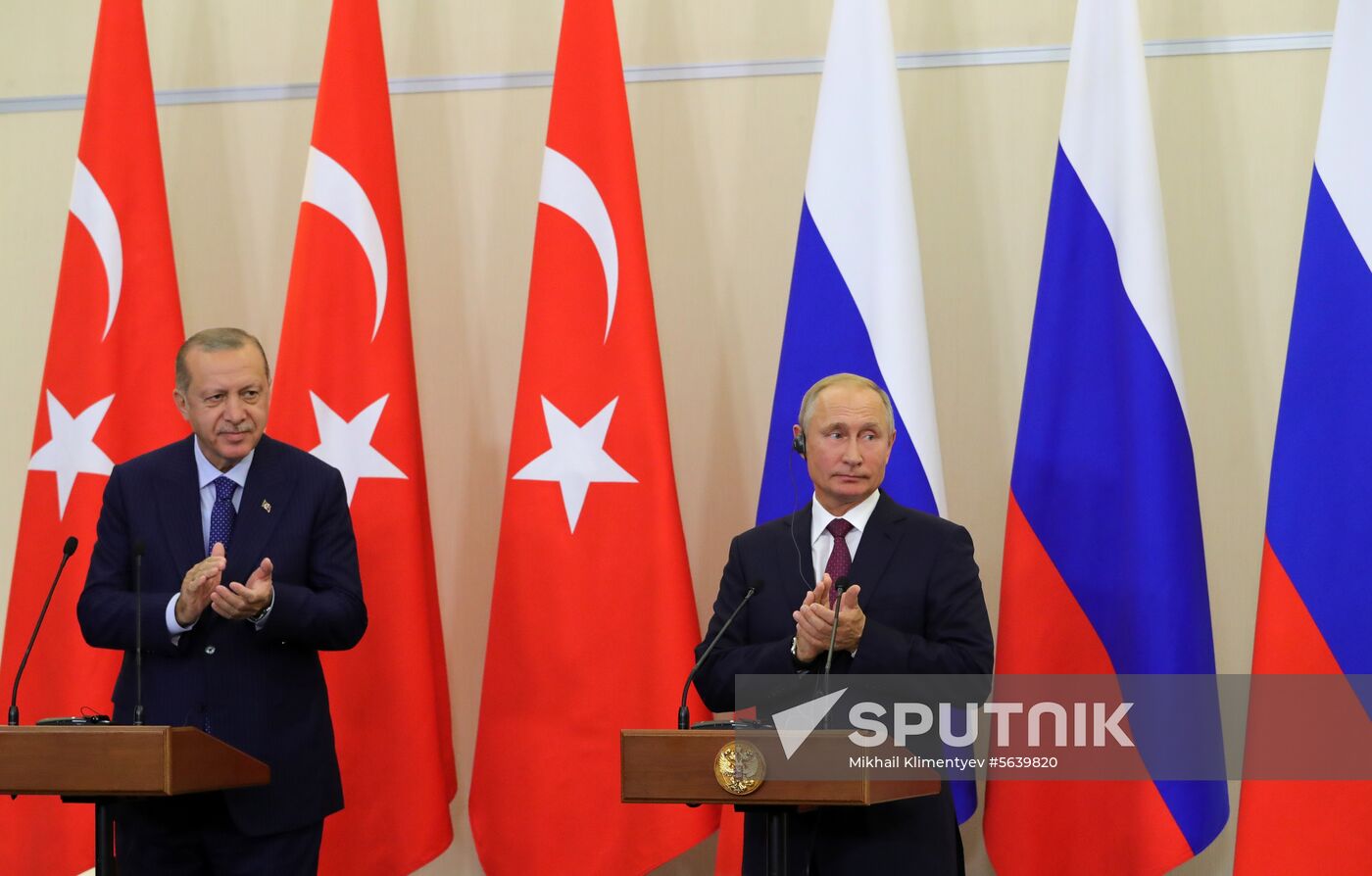 Vladimir Putin meets with Turkish President Recep Erdogan