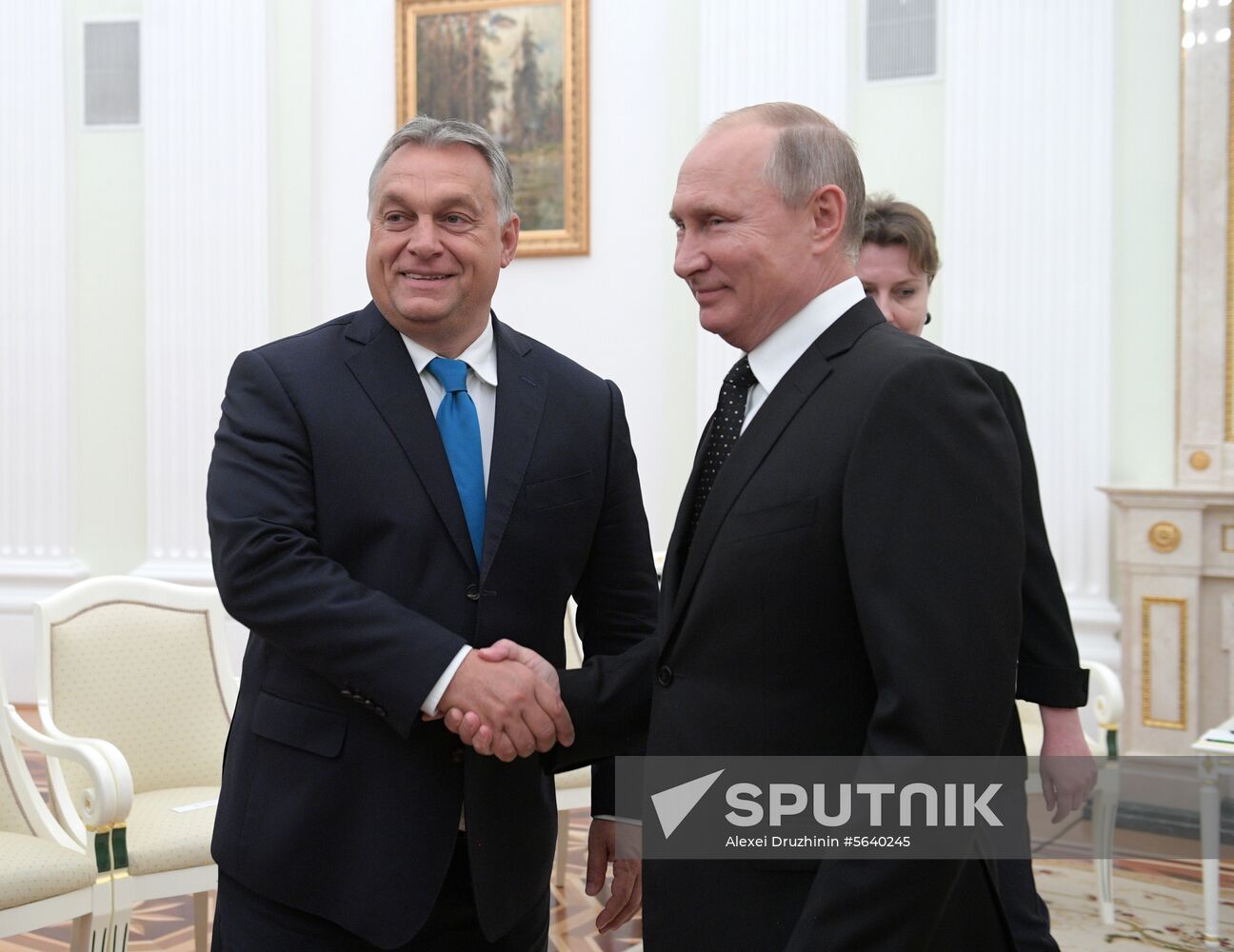 Russian President Vladimir Putin meets with Hungarian Prime Minister Viktor Orban