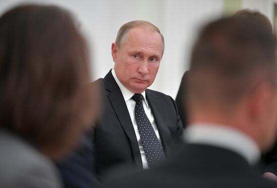 Russian President Vladimir Putin meets with Hungarian Prime Minister Viktor Orban