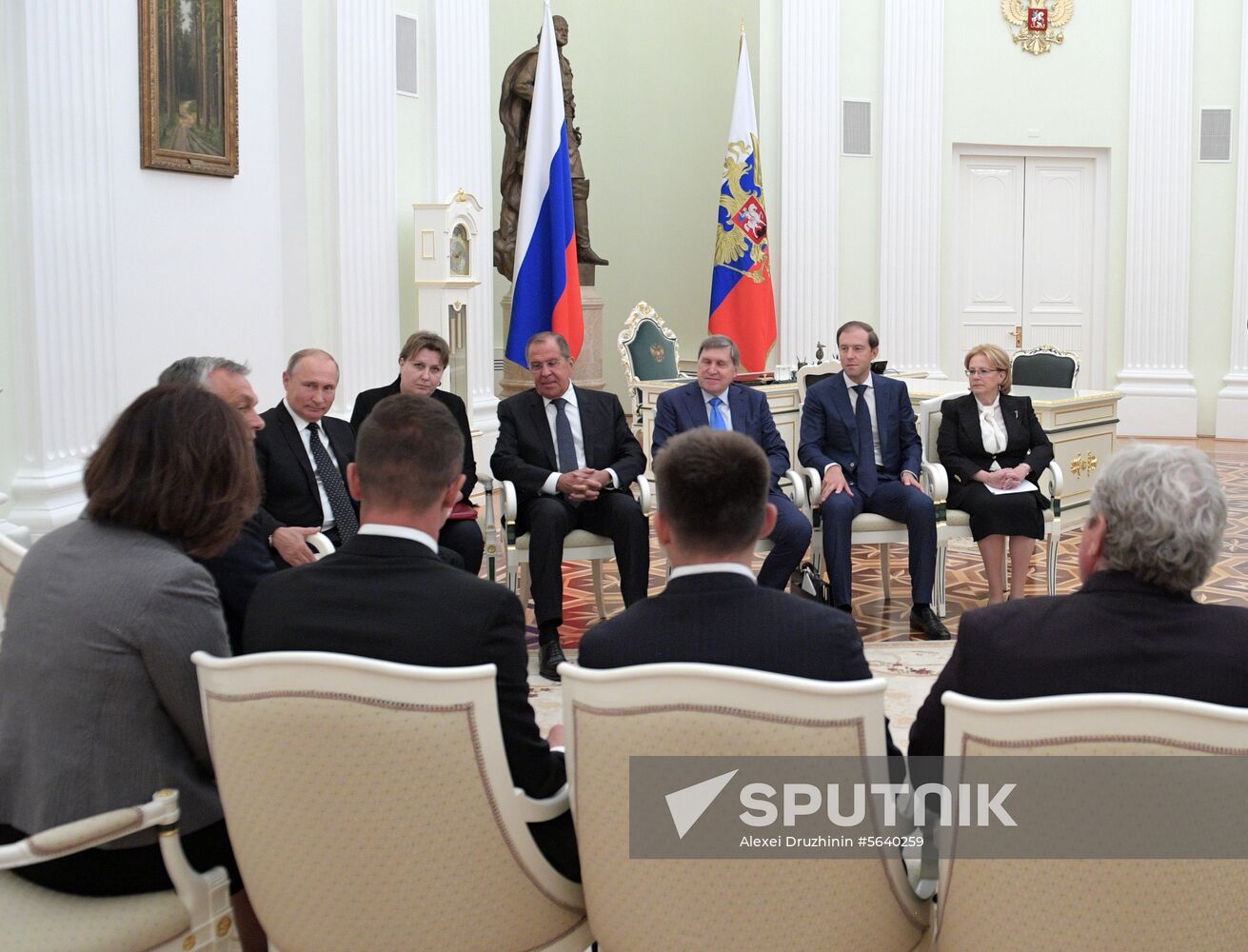 Russian President Vladimir Putin meets with Hungarian Prime Minister Viktor Orban