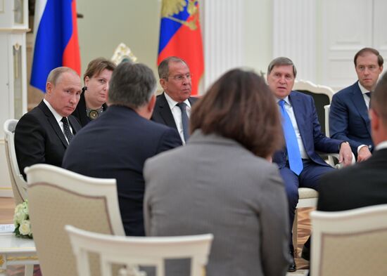Russian President Vladimir Putin meets with Hungarian Prime Minister Viktor Orban