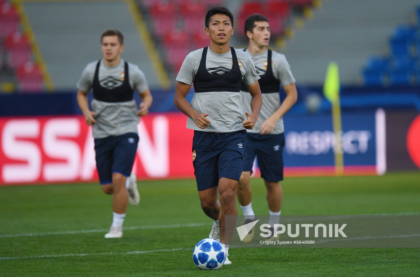 Czech Republic Soccer Champions League CSKA Training