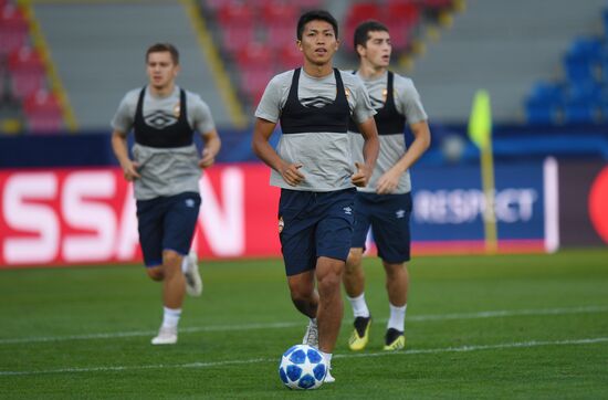 Czech Republic Soccer Champions League CSKA Training