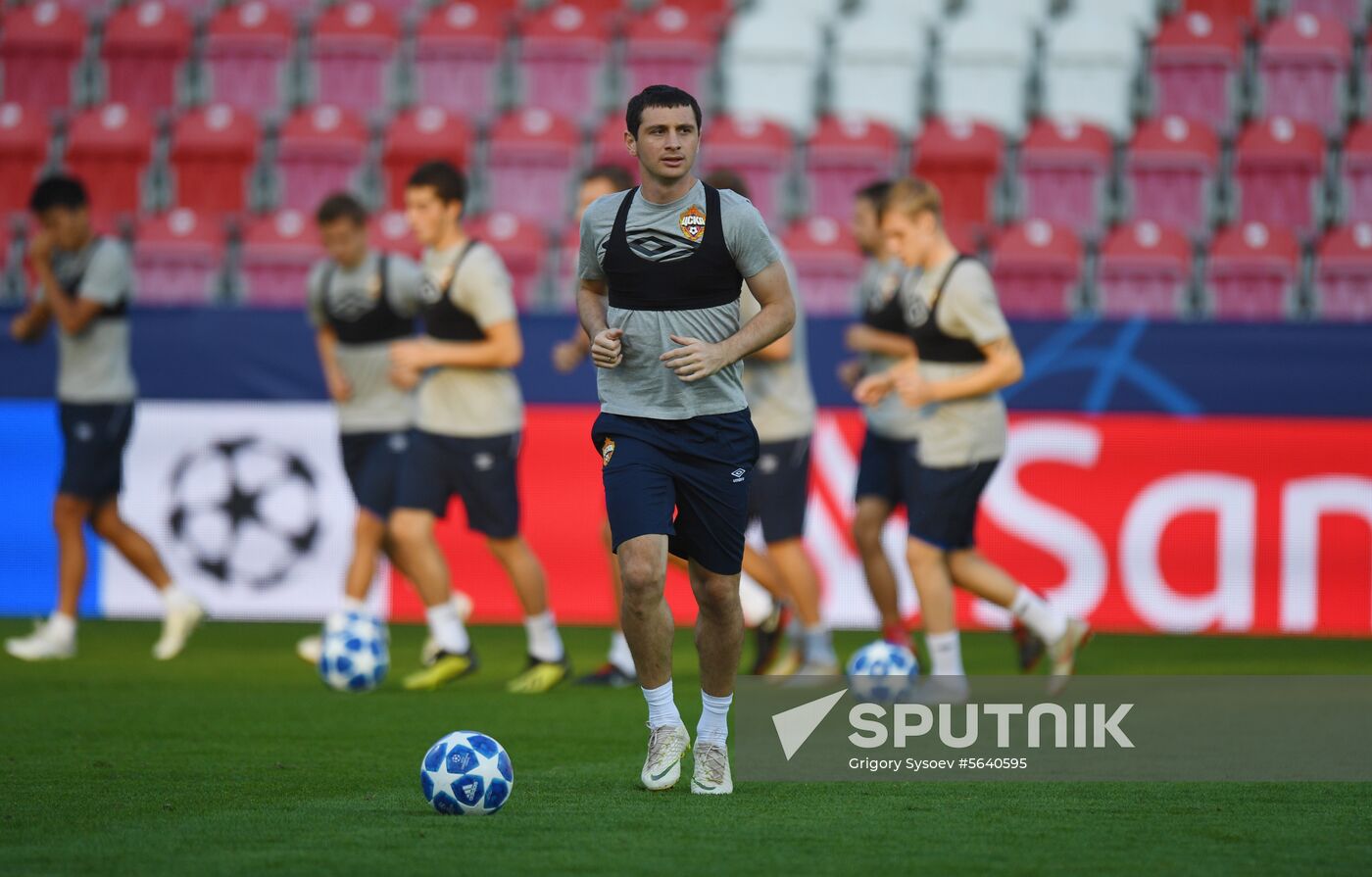 Czech Republic Soccer Champions League CSKA Training