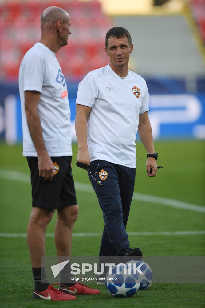 Czech Republic Soccer Champions League CSKA Training