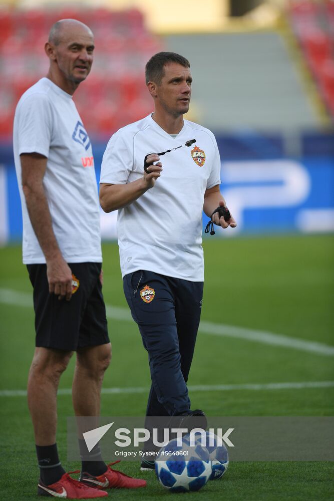 Czech Republic Soccer Champions League CSKA Training