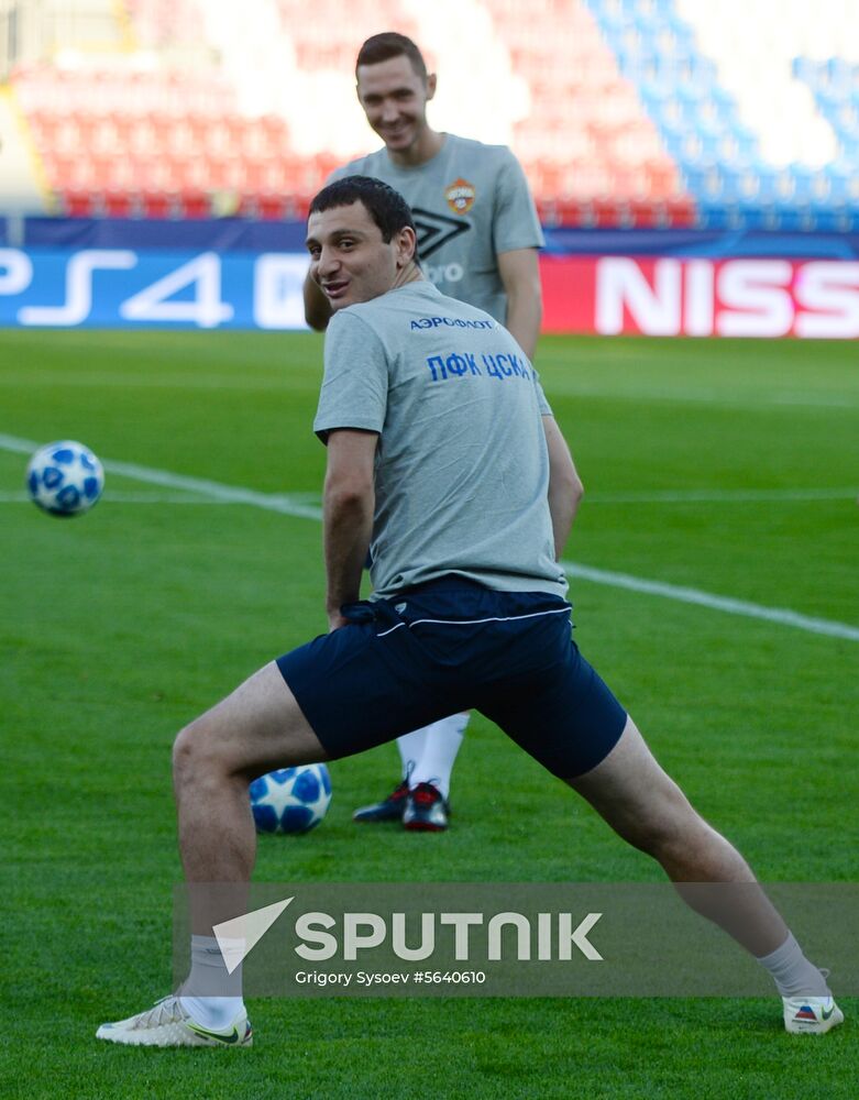 Czech Republic Soccer Champions League CSKA Training