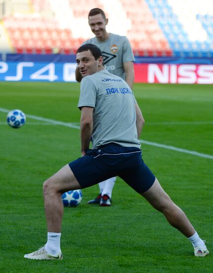 Czech Republic Soccer Champions League CSKA Training