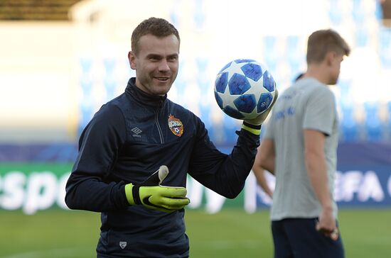 Czech Republic Soccer Champions League CSKA Training