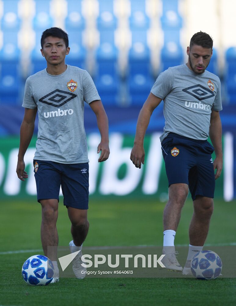 Czech Republic Soccer Champions League CSKA Training