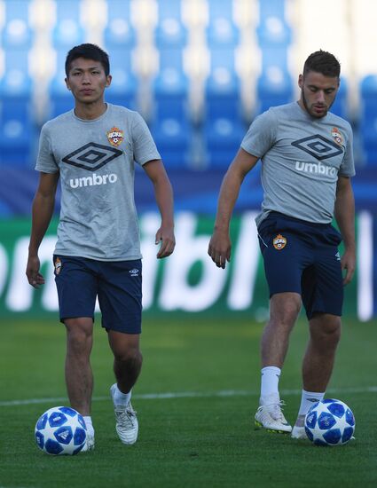 Czech Republic Soccer Champions League CSKA Training