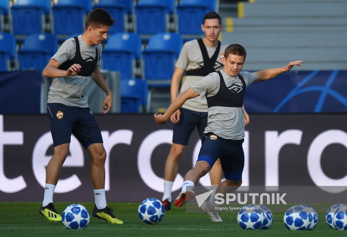Czech Republic Soccer Champions League CSKA Training