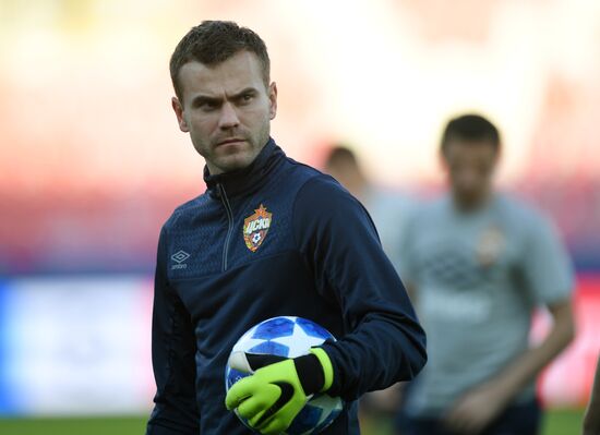 Czech Republic Soccer Champions League CSKA Training