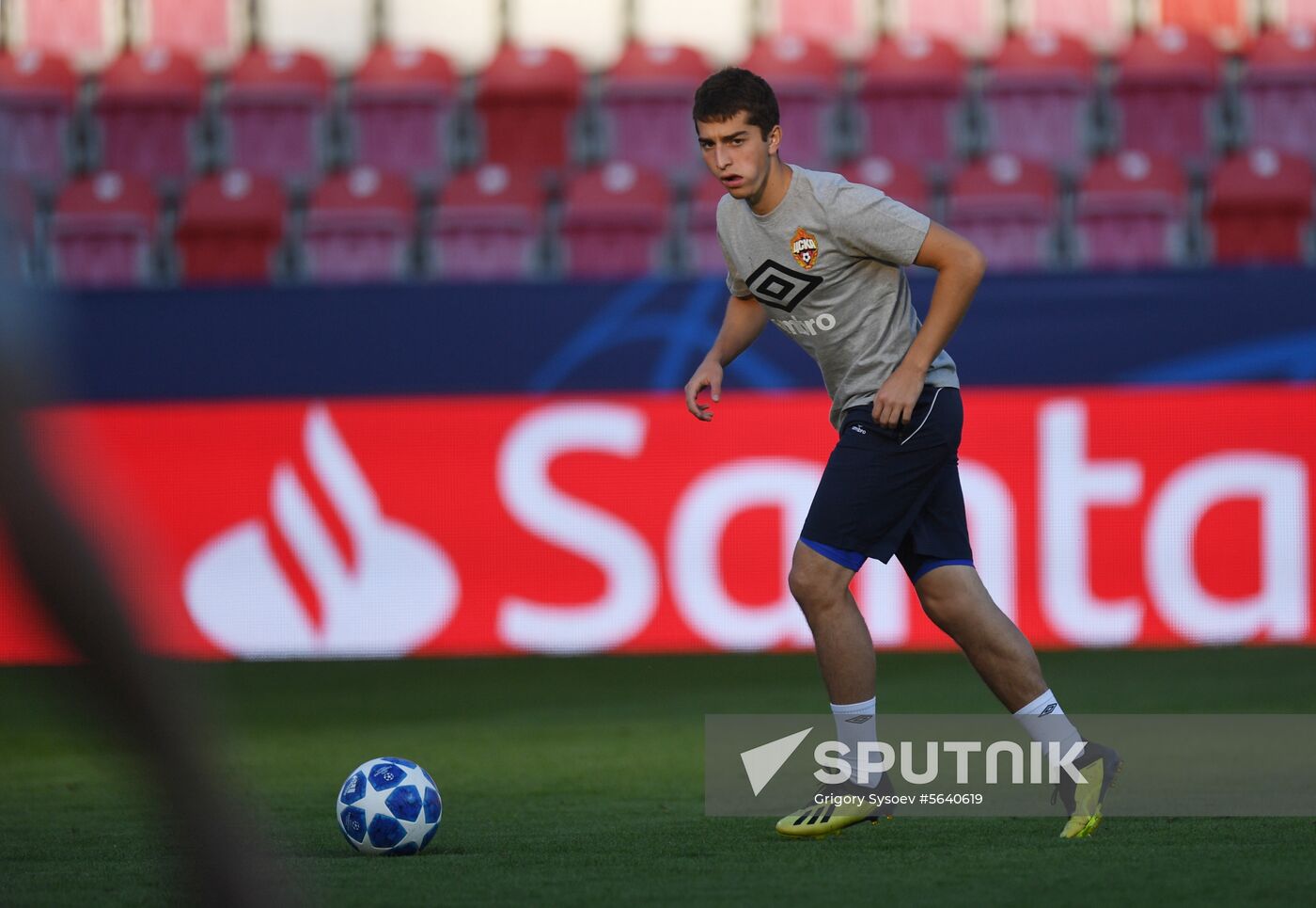 Czech Republic Soccer Champions League CSKA Training