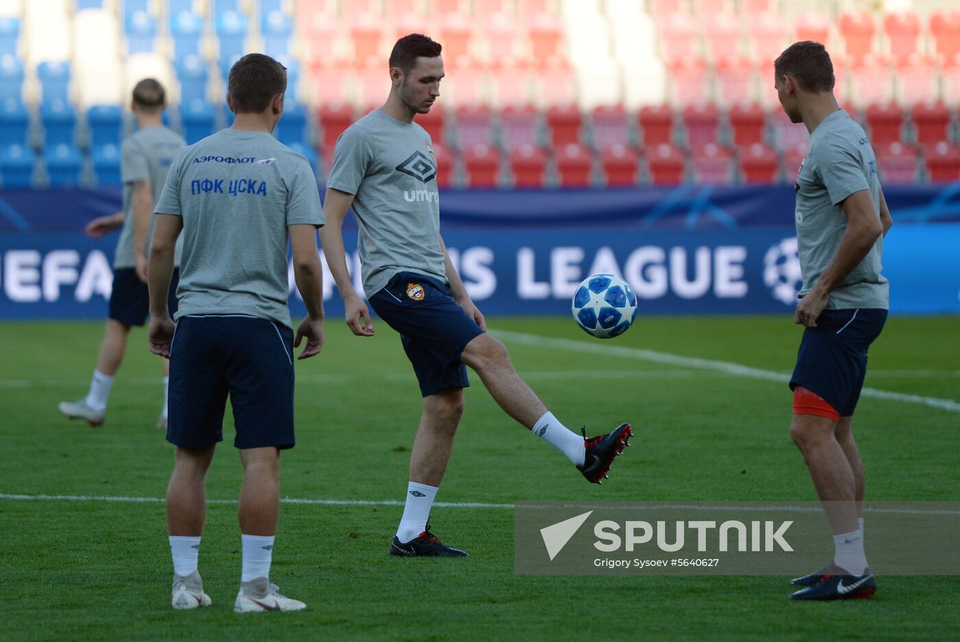 Czech Republic Soccer Champions League CSKA Training
