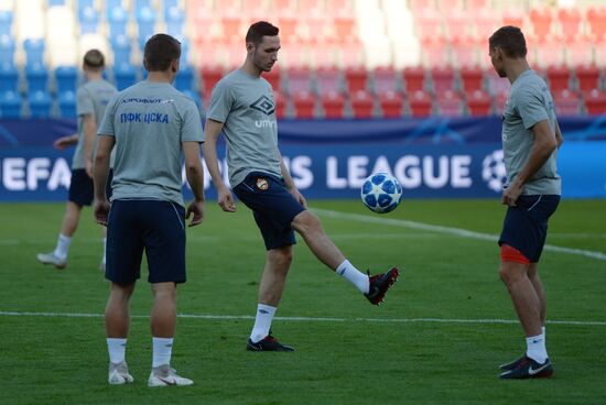 Czech Republic Soccer Champions League CSKA Training
