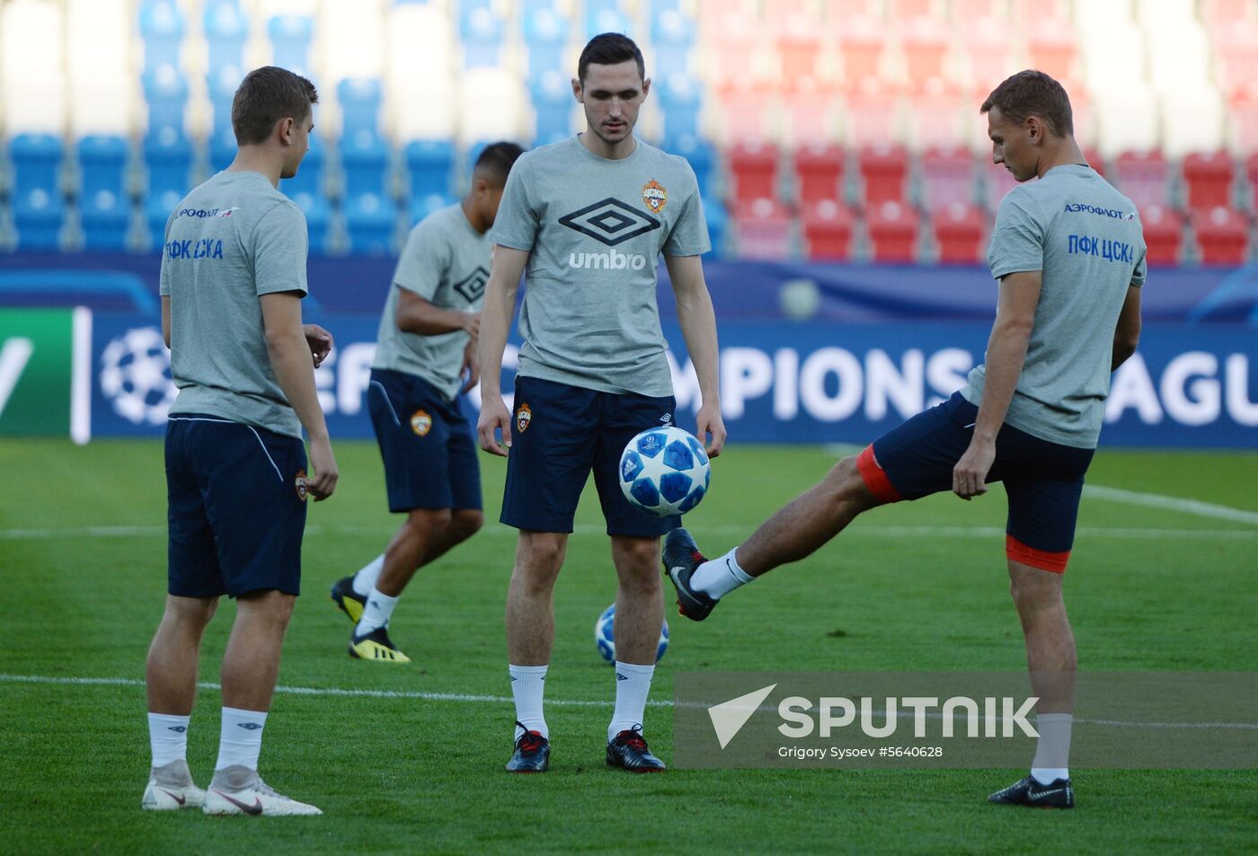 Czech Republic Soccer Champions League CSKA Training