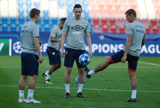 Czech Republic Soccer Champions League CSKA Training