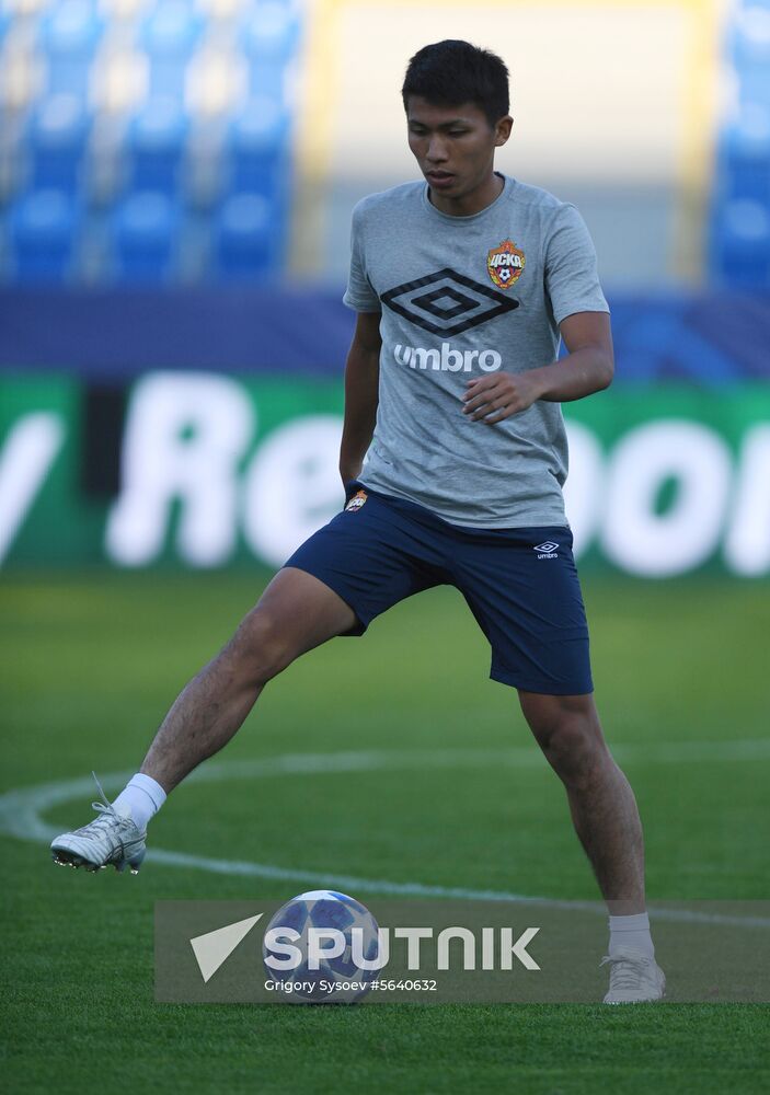 Czech Republic Soccer Champions League CSKA Training